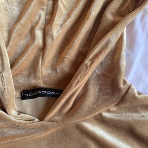 Velour Cropped Hoodie, 🏆GOLD🏆